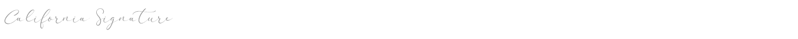 California Signature font preview